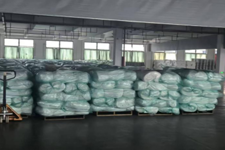 Área de produção até entrega de tecido cinza