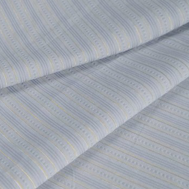 Tecido listrado de algodão elástico